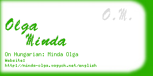 olga minda business card